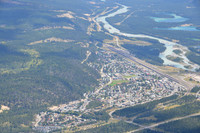 J shaped town of Jasper, Jasper National Park